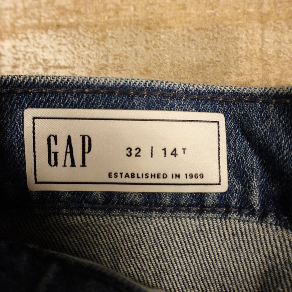 GAP Denim Maxi Skirt Women’s 32/14 Tall Medium Indigo Front Slit‎ Classic - Picture 3 of 14